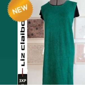 🆕⭐️5/$30 Liz Claiborne Sweater dress,  green,  NWOT, 3XP